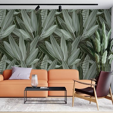 leafy wall - fototapeta - artgroup.com.pl