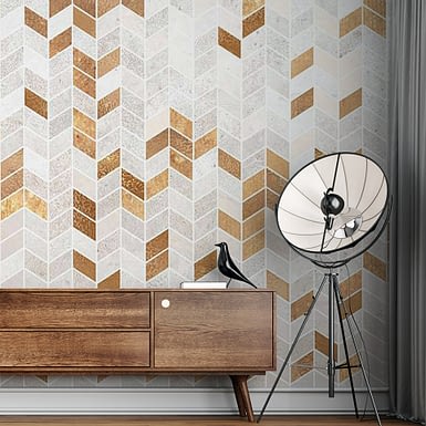 Golden Tiles - Tapeta designerska - artgroup.com.pl